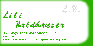 lili waldhauser business card